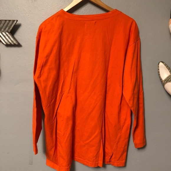 Vintage Basic Editions Halloween witch embroidered orange shirt size medium - Picture 7 of 7